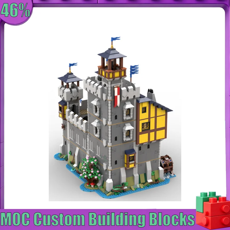 

NEW 5864PCS MOC Medieval Black Falcon Border Fortress Castle Model Custom Puzzle Architecture DIY Assembly Educational Toy Gift