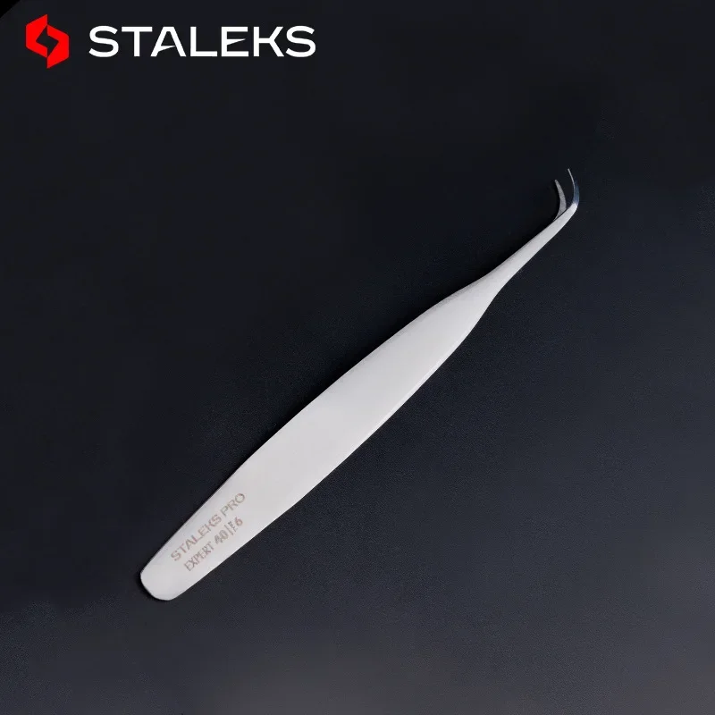 

STALEKS PRO 40-6 Eyelash Tweezers High Precision Anti Static Eyelash Grafting Flowering Essential Tweezers