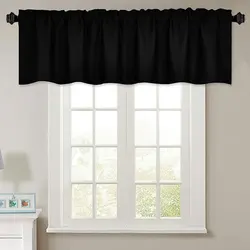 1 Panel Kitchen Shading Curtains, Thermal Insulation Short Curtains, Living Room Bedroom Pole Pockets, Small Panels