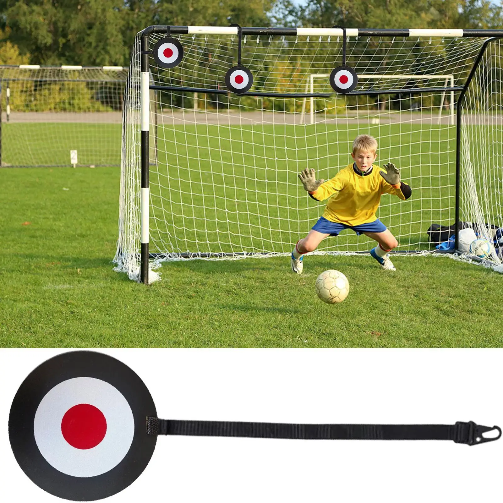 هدف هدف كرة القدم هدف كرة القدم لأهداف التدريب مدرب رياضي محمول مع حزام قابل للتعديل للمراهقين والشباب والأطفال والأولاد