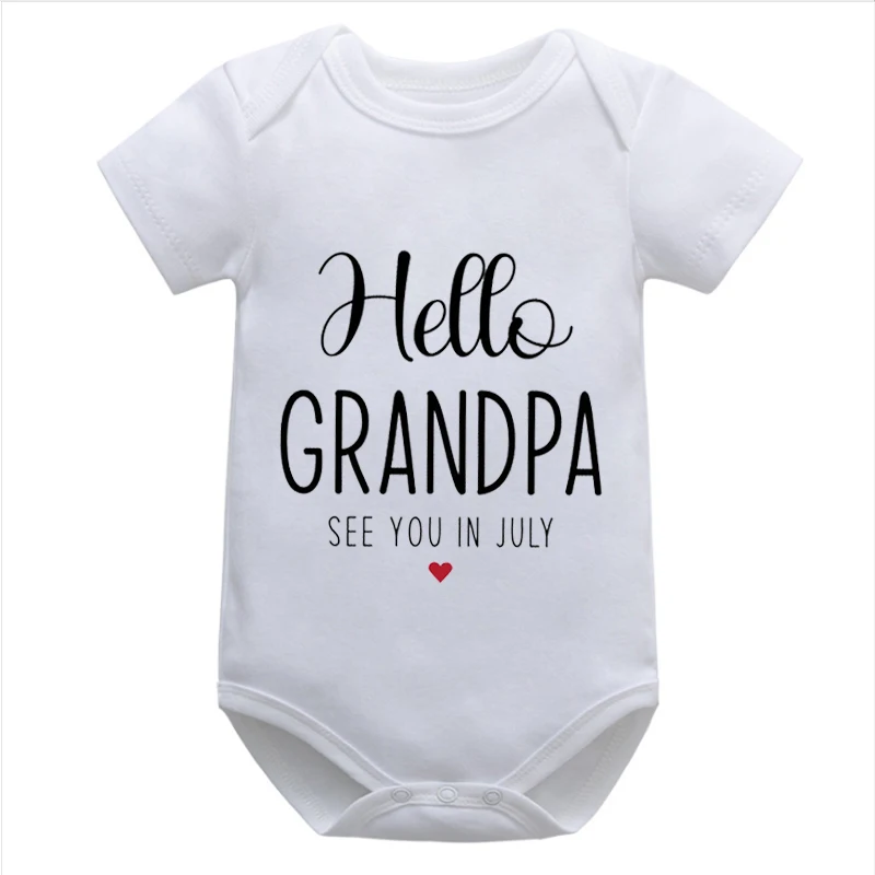 

Hello Grandpa Baby Onesie Hello Grandpa Baby Girl Clothes Cute Grandpa Bodysuit for Baby Grandpa Baby Gift