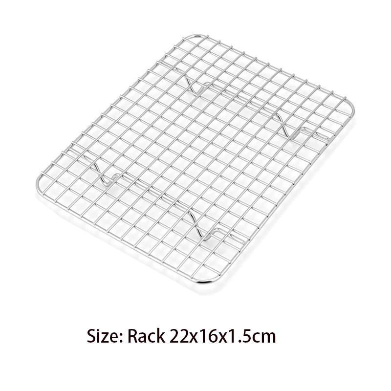 Roestvrijstalen bakplaat Verwijderbaar taartrooster Koelrek Keuken Non-stick Pizza Barbecue Biscuit Plank Bakvormen Pak Gereedschap