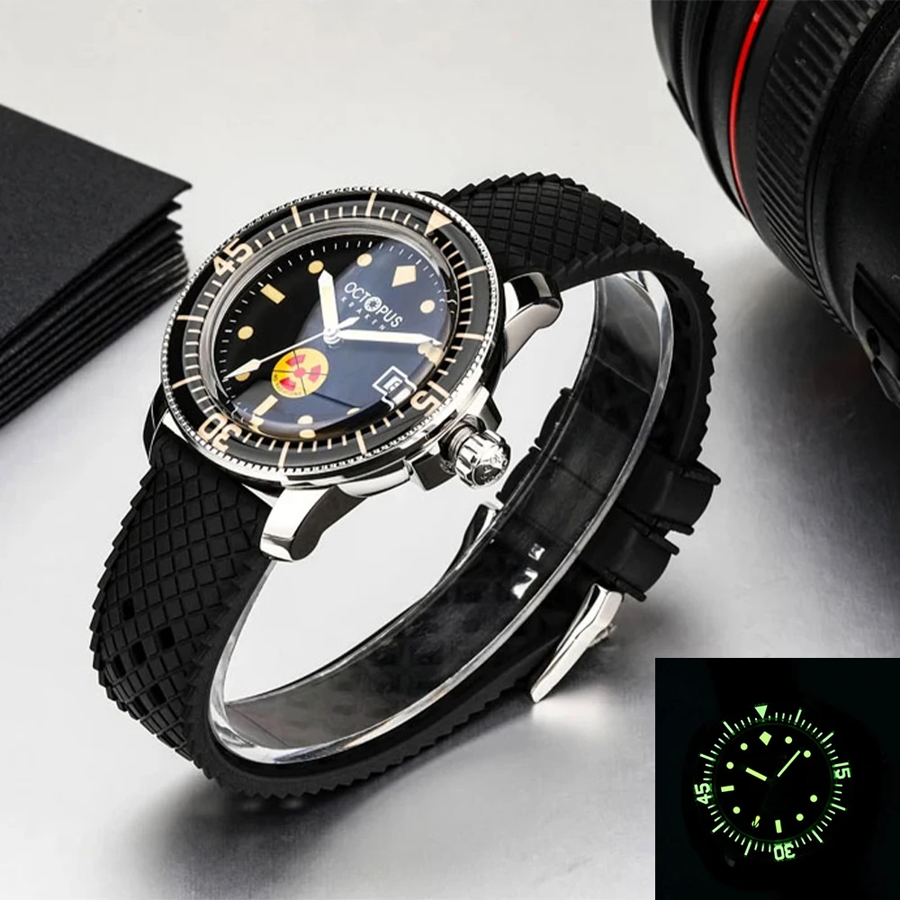 2024 Octopus Kraken 40mm Retro Men's Watches 300m Diver Automaitic Movement Wristwatch Sapphire Crystal C3 Super Luminous