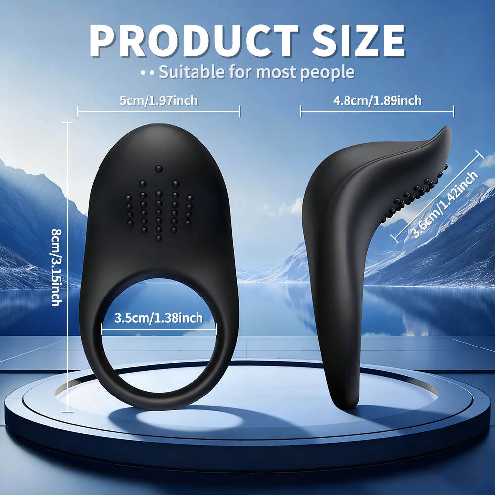 APP Control Vibrator Cock Ring for Men Delay Ejaculation Penis Ring Sex Toys Lock Penisring Cockring Adult Male Sex Supplies 18+ image 6