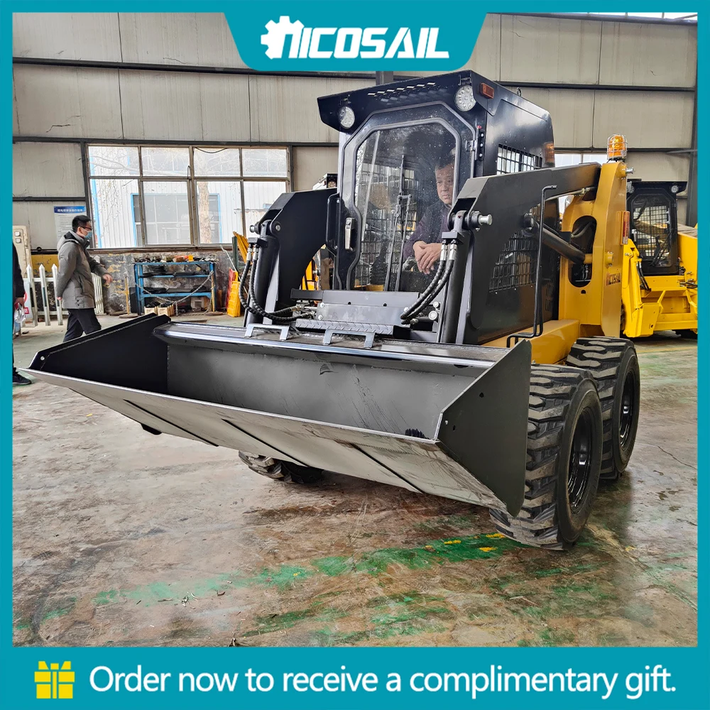 JC25 Skid Steer Loader 380kg Load for Small Farm Yard Stacking Loading Unloading Light Ground Finishing Work