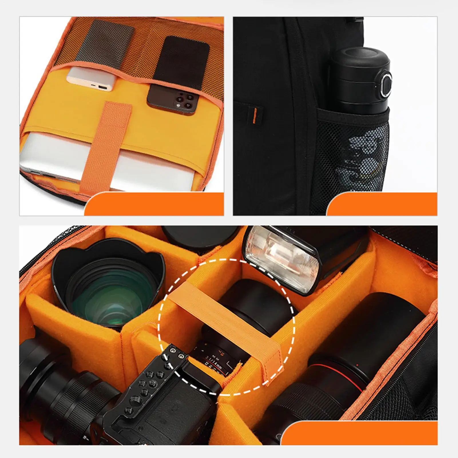 Camera Backpacks For Photographers Large Capacity Multi-functional Backpack With Laptop Compartment Personal Item Bag For Men