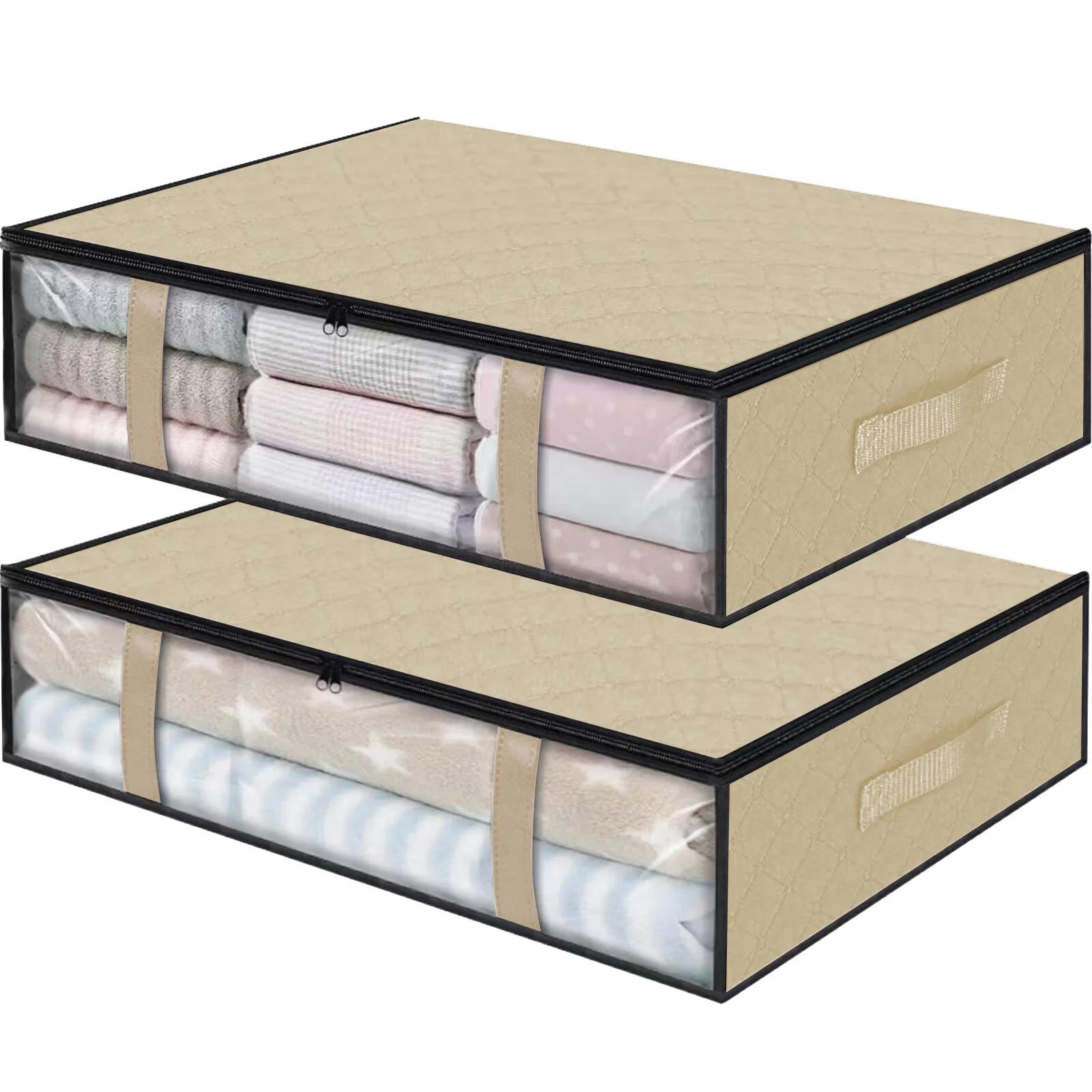 Large Capacity Underbed Storage Bag Organizer Foldable Clothes Duvet Pillow Clothes Quilt Under Bed Storage Sundries Storage Bag