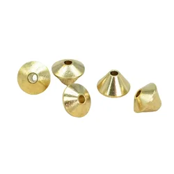 BoYuTe Wholesale (100 Pieces/Lot) 4.5-5-6-6.5-7MM Metal Brass UFO Shaped Beads Bodhi Diy Loose Beads Jewelry Accessories