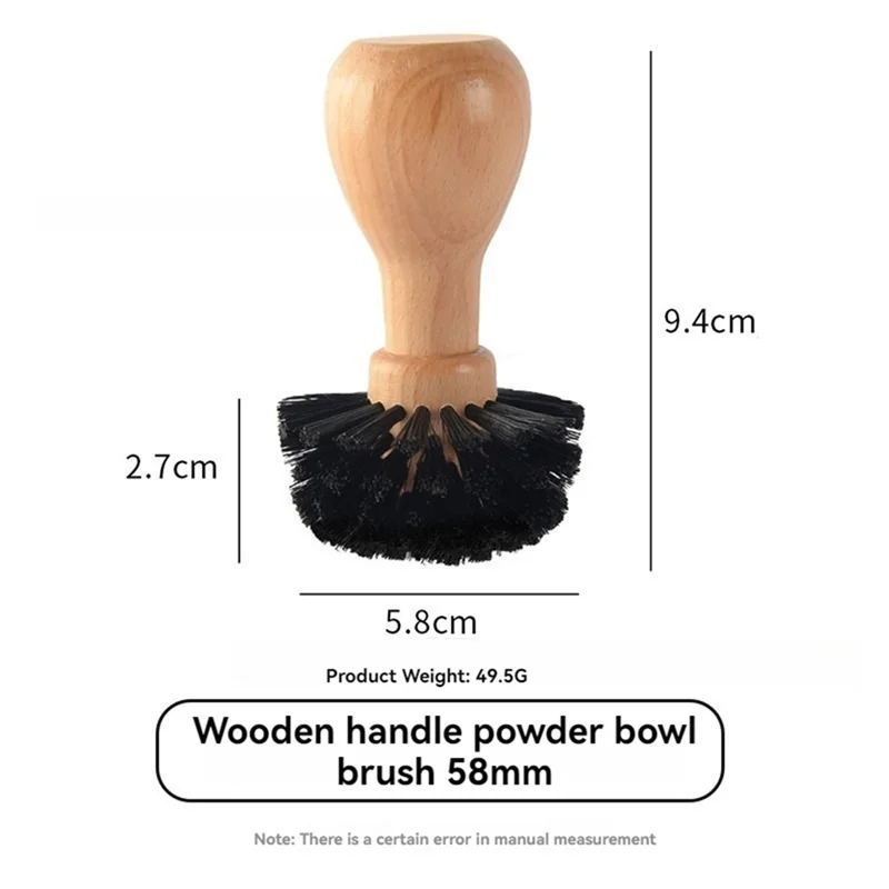 A56T-Espresso Machine Portafilter Cleaning Brush  Coffee Machine Cleaning Brushes Tools  For 58Mm Espresso Powder Brush B