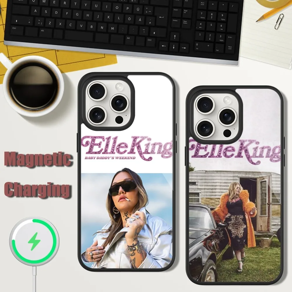 

Singer E-Elle King Come Get Your Wife Phone Case For iPhone 13 15 11 12 14 Plus Pro Max Glass Charging Magsafe Magnetic Cover