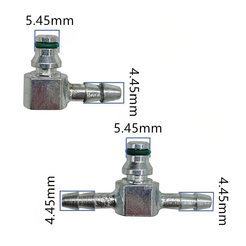 T Type Rail Injector Return Oil Backflow Pipe Connector Metal Tee connector for Bosch  Injector connector metal fittings   2pcs
