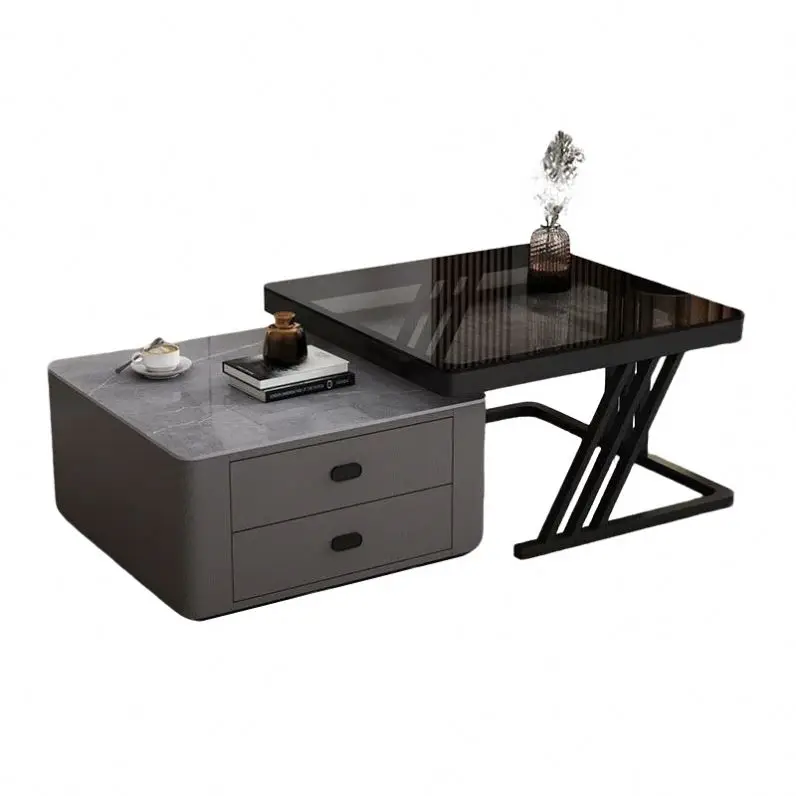 Sofa side table simple square table bedside rock slab small