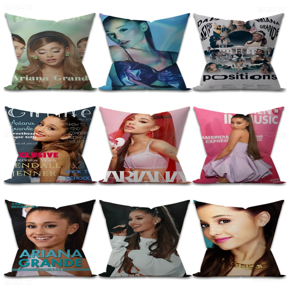 

Singer Ariana-Grande Portrait Pillow Gift Home Office Decoration Bedroom Sofa Car Cushion Cover Case 45x45