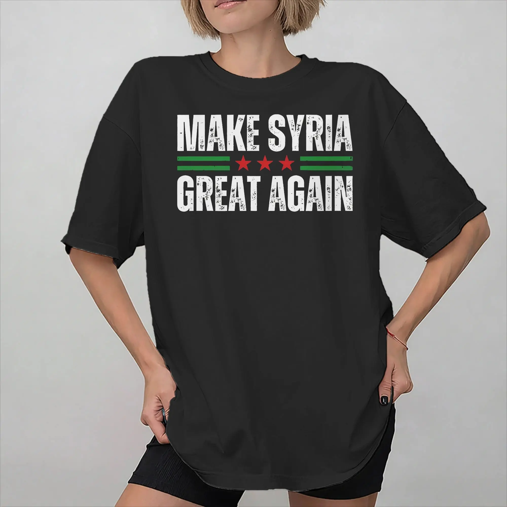 Make Syria Great Again free syrian Merch Men Women T Shirts Cotton Tee Printed  T-shirt Clothing