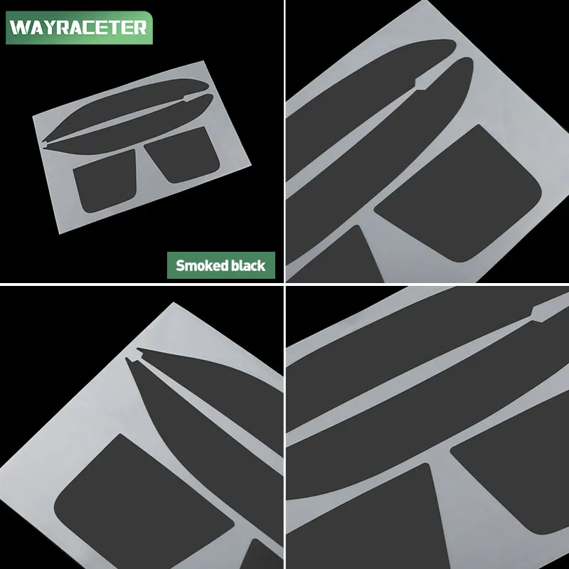 4 Pcs/Set Car Headlight Tint Smoked Black Protective Film Transparent TPU Sticker For Audi Q3 Sportback 2026 + 2027  Accessories