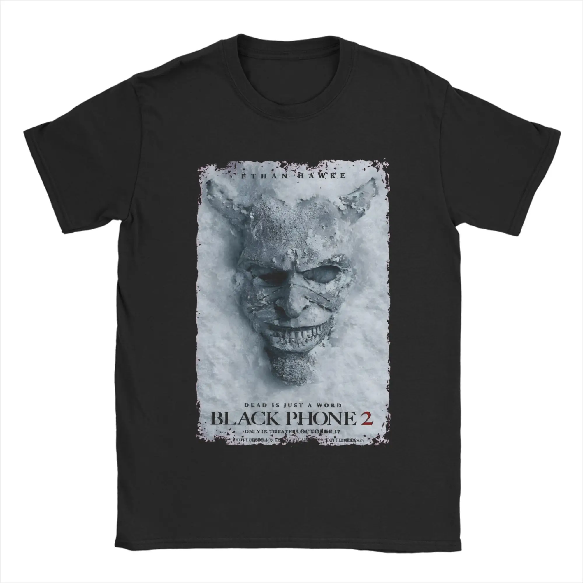 

Vintage Movie Horror Black Phone 2 Tshirts For Men Women Cotton Short Sleeve Crewneck Summer Top Tee