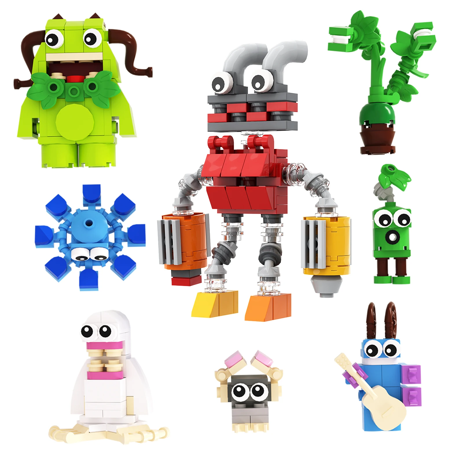 8-in-1 Wubbox My Singing Monsters Choir Building Blocks Set Toe Jammer Mammott Bowgart Furcorn Entbrat Potbelly Epic Nogging