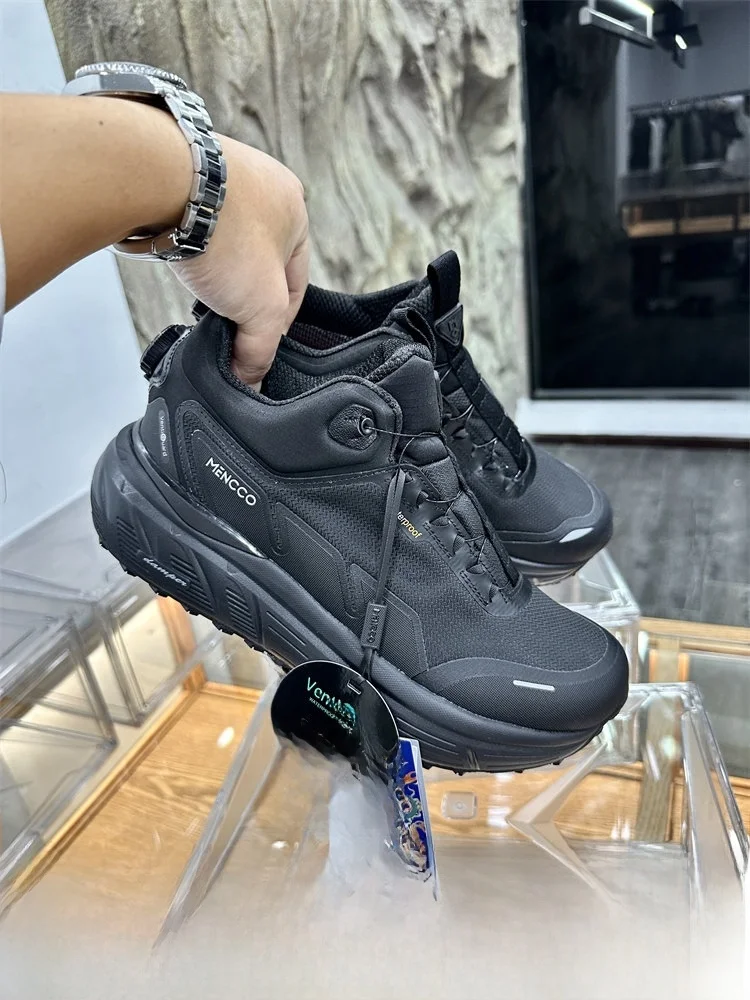 Dingli Recommended! Rear Rotation Buckle! Pressed Glue Shoe Up! Autumn Winter Men's Outdoor Mountain Running Shoes Trend