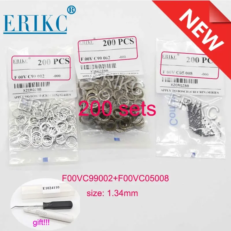 F 00V C99 002 Common Rail Injector Ceramic Ball Repair Kits F00VC99002 F00VC05008 Sealing Rings Ball Diameter=1.340mm