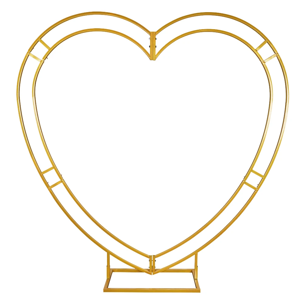 

Uflower 2M Iron Love Arch Stand Wedding Background Stage Display Stand Party Event Floral Decoration Props Window Display