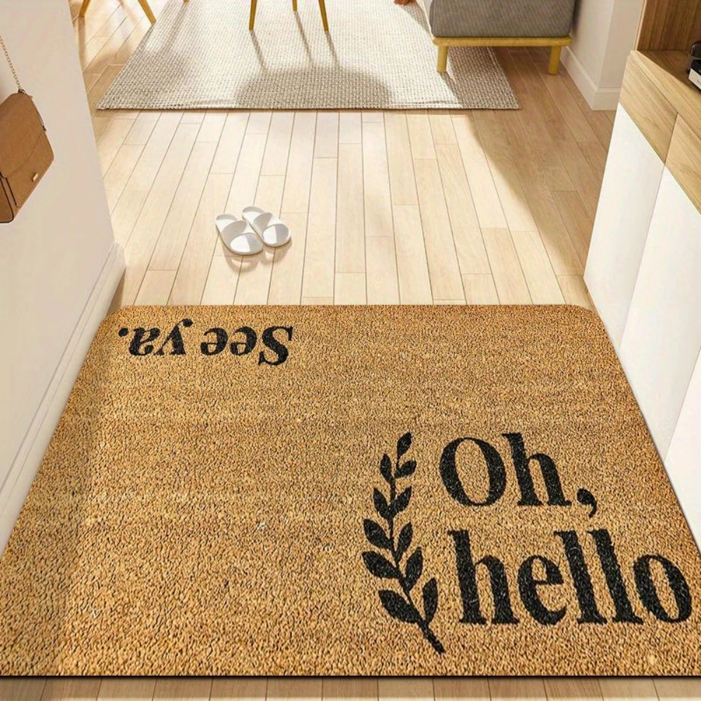 Indoor Welcome Mat Gym Time Dumbbell Fitness Letter Print indoor entry foyer workout space lounge decorative floor Mat