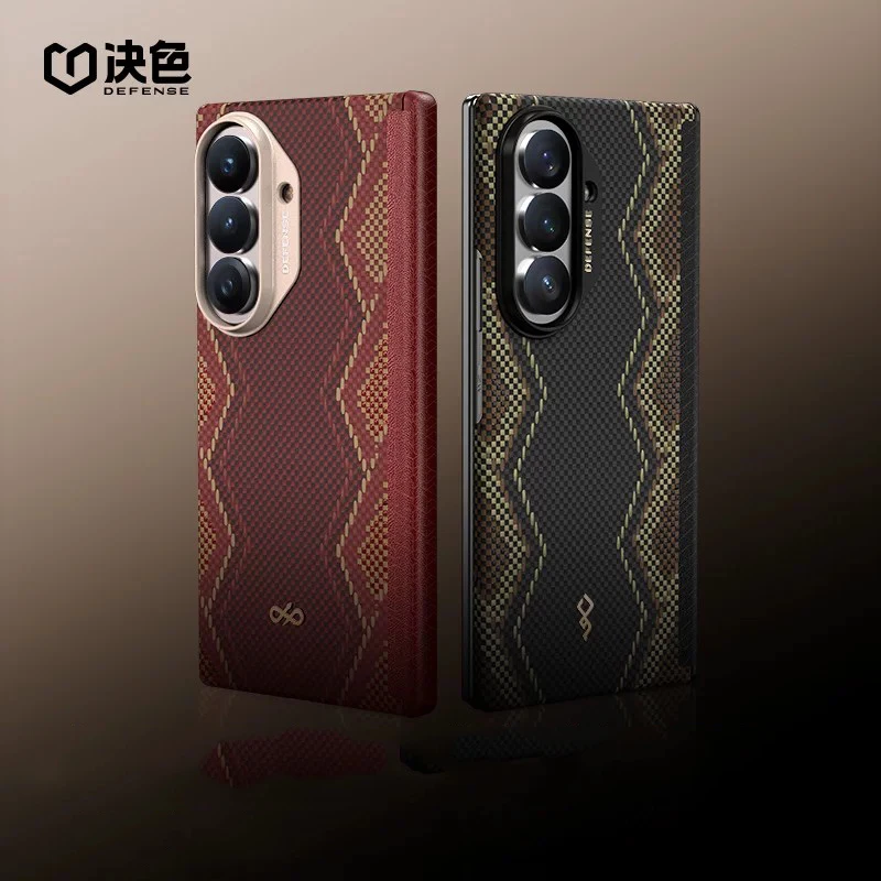 Original DEFENSE Kevlar Case For Samsung Galaxy Z Fold 8 Ultra Case,Back Cover ONLY,with Hinge Protection And MagSa
