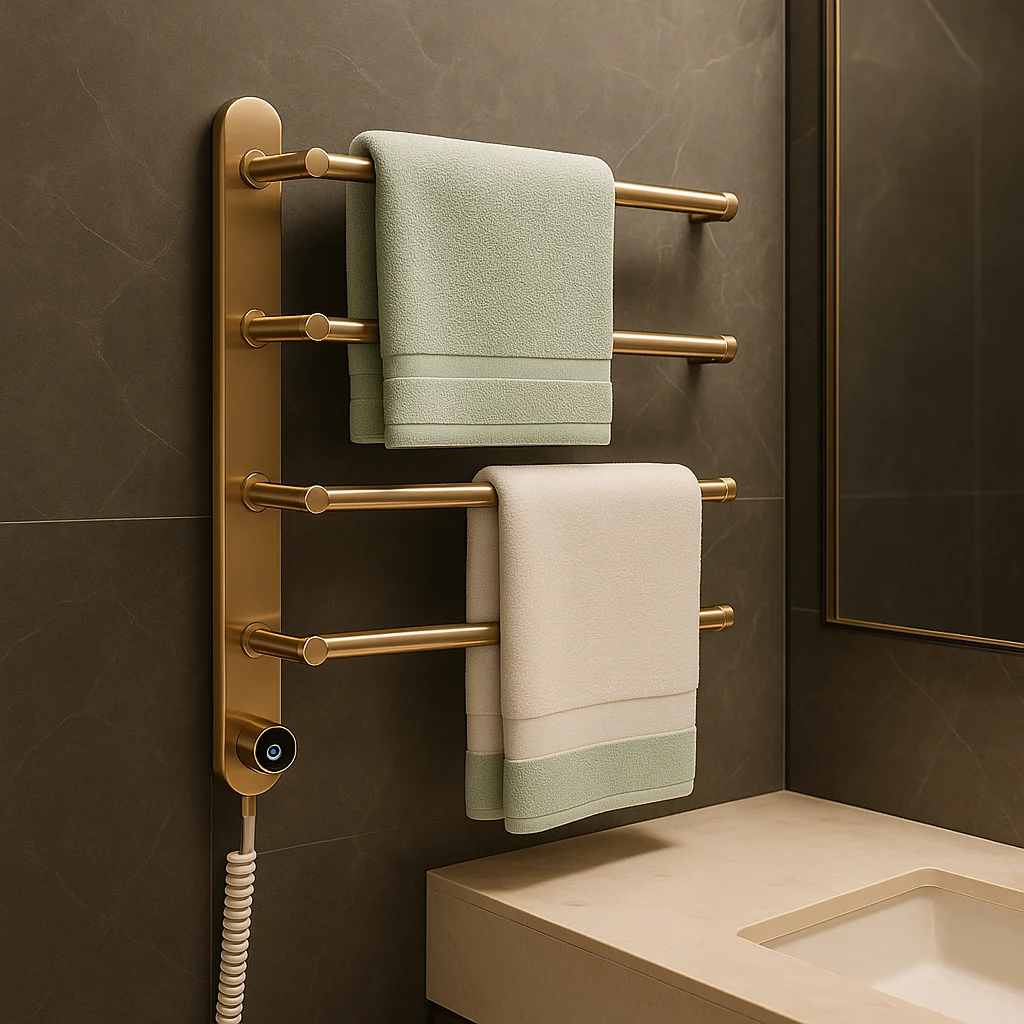 

Wall Mounted Electric Heated Stainless Steel Towel Rail Radiator Towel Warmer Shelf for Bathroom Application