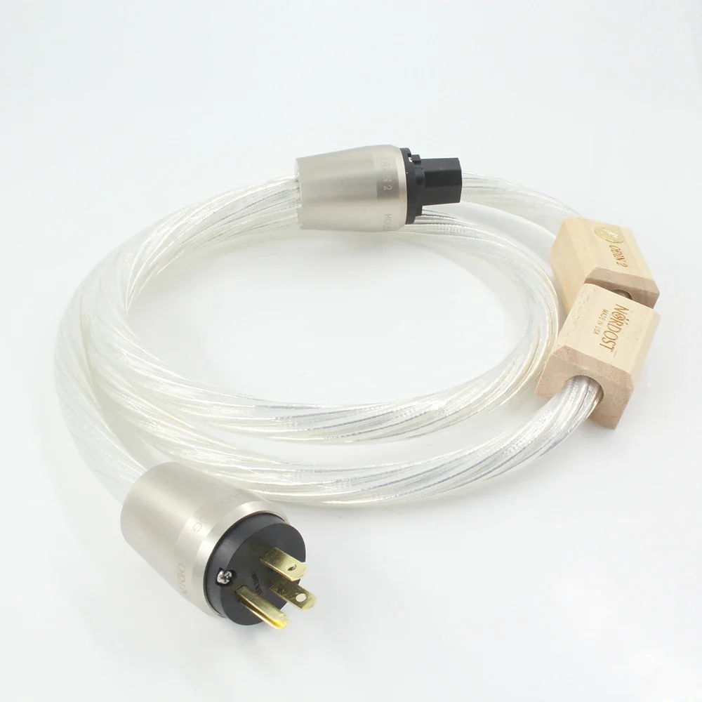 Imagem -02 - Cabo de Alimentação Áudio D538 Hifi Nordost Odin ac Cores Prateado 14awg eu us C15 C19 20a Plug