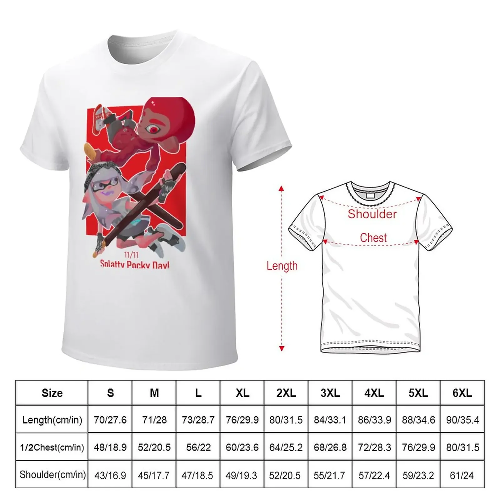 Splatty Pocky Day! T-Shirt for a boy new edition mens graphic t-shirts anime customs design your own anime mens workout shirts