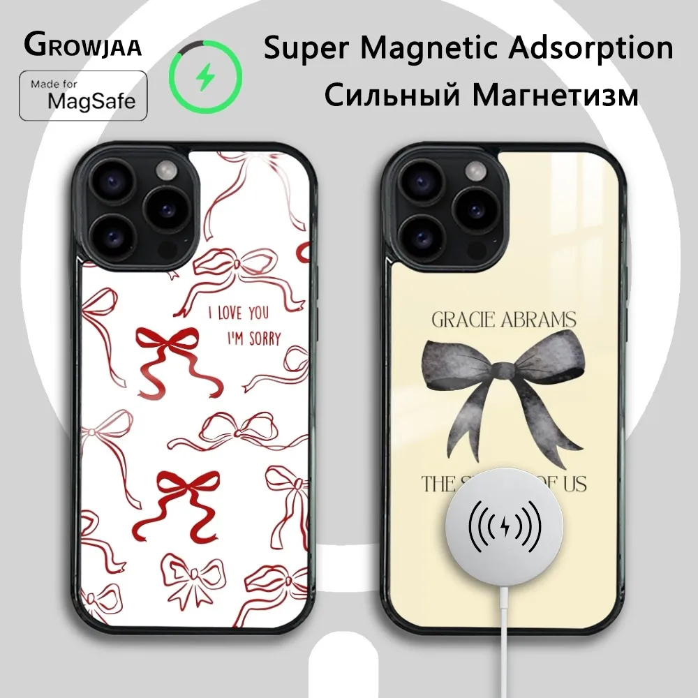 حافظة هاتف G-Gracie Abrams Singer لهاتف آيفون 16 15 14 13 12 11 Pro Max Plus Mini Magsafe مرآة غطاء مغناطيسي لاسلكي