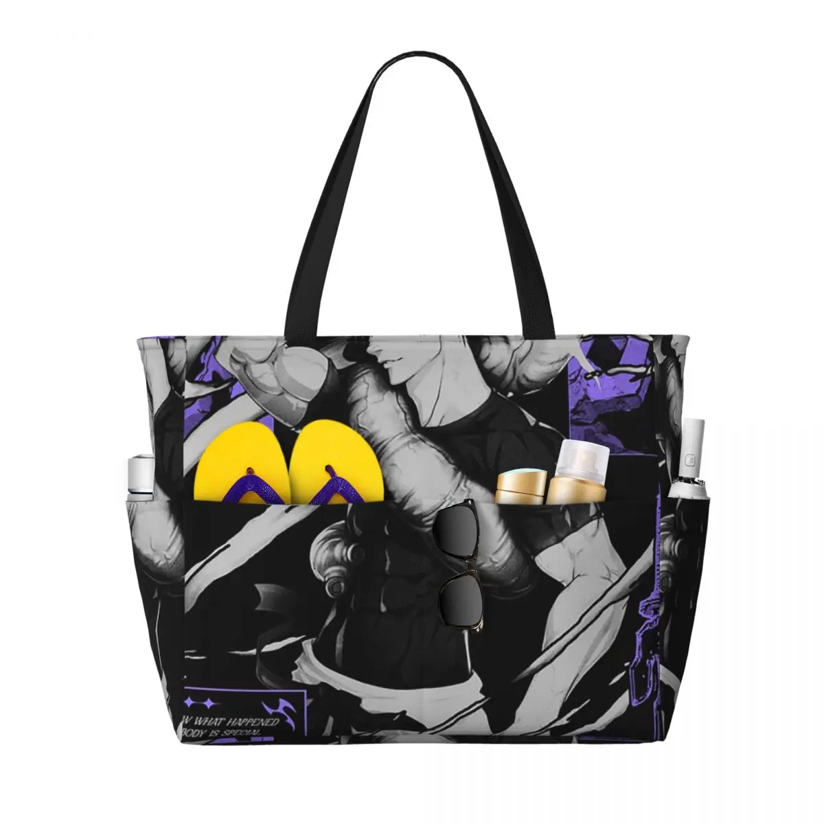 Tokyo Revengers Toji Fushiguro Beach Tote Bag Sport Gym Yoga Duffle Large Tote Bag Women Travel Bag Fitness bag