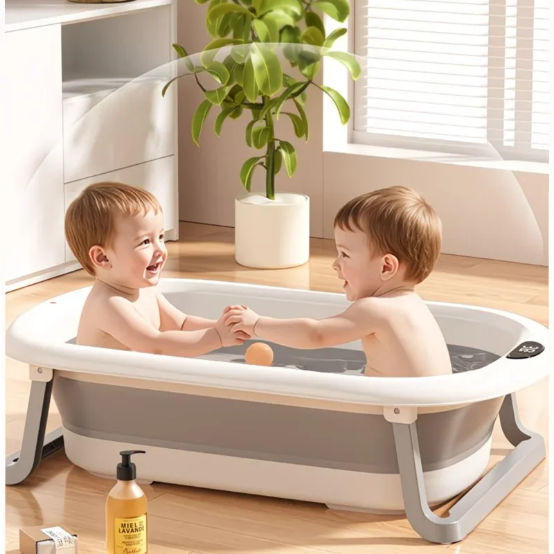 

Foldable Portable Large Baby Bathtub Non-Slip Infant Bath Tub for Newborn Toddler Collapsible Bath Seat for Home And Travel