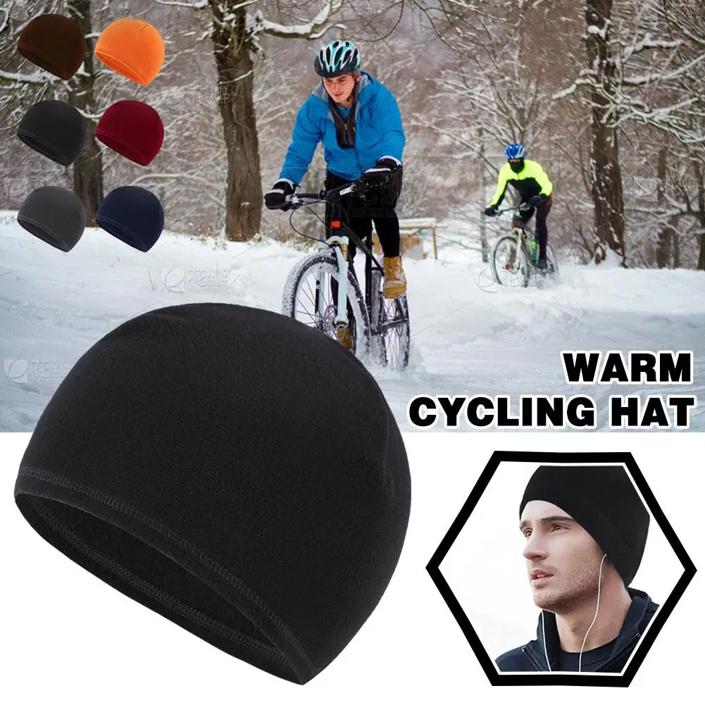 Winter Polar Fleece Warm Hat Cap Motorcycle Cycling Equipment Windproof Comfortable Helmet Liner Hat Cap For Motorcycle Cyc I0e3