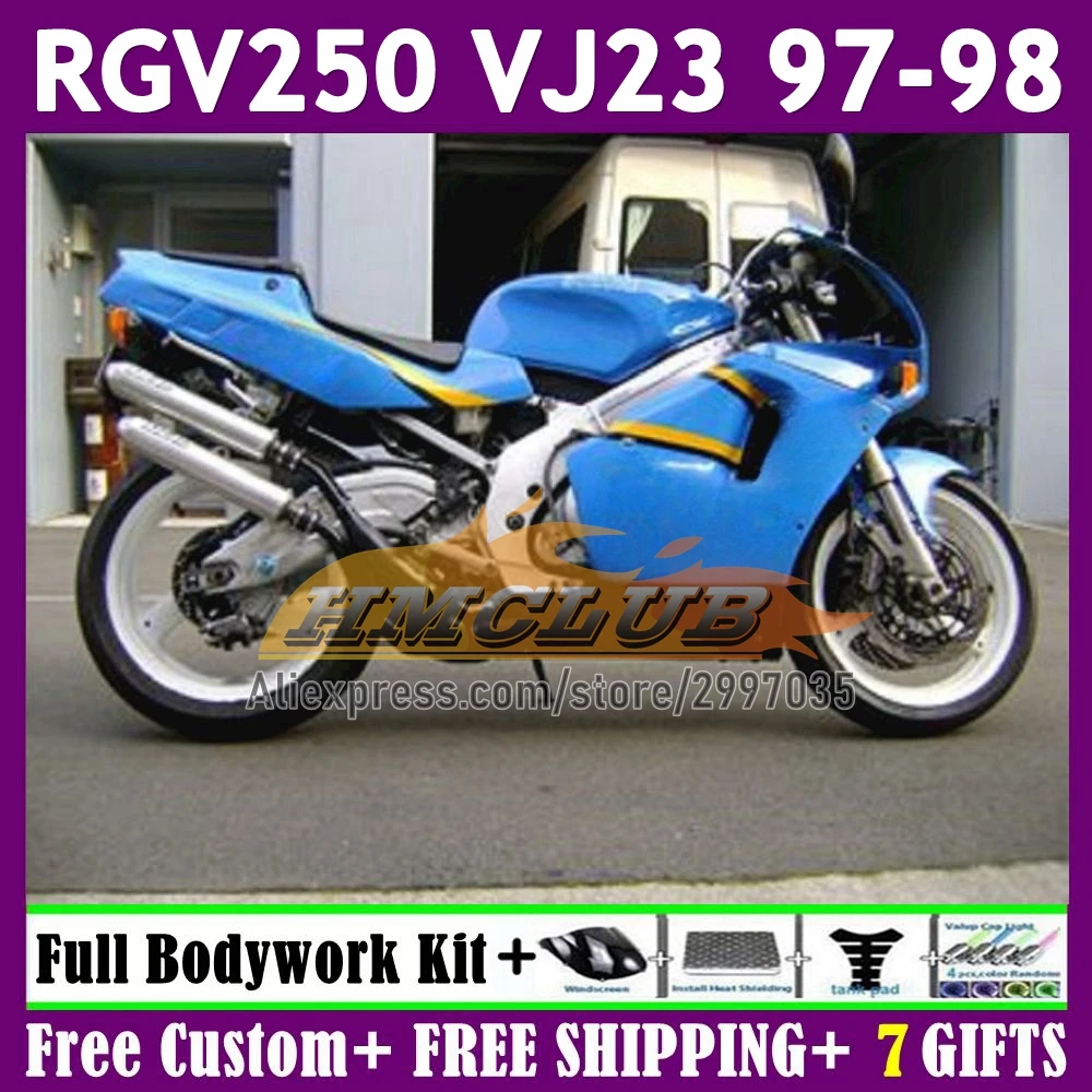 RIZLA blue Bodys For SUZUKI RGV250 SAPC VJ23 VJ 23 Bodywork 60No.79 RGVT250 RGV-250 RGVT-250 1997 1998 RGV 250 97 98 Fairing