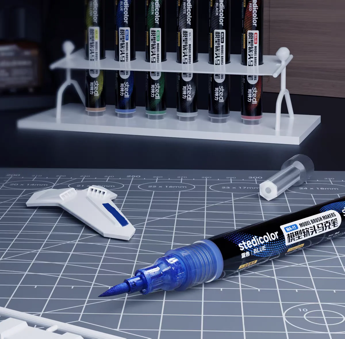 Stedi MA10~MA15 Front Valve Type Soft Tip Acrylic Paint Marker Water Based for Gunpla Mecha Figure DIY Hobby Painting Coloring