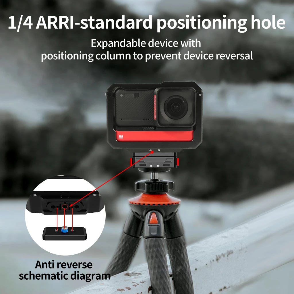 Magnetischer Schnellwechseladapter Stativadapter für Insta360 X5 X6 ARRI Anti-Reverse für GoPro Insta 360 Ace Pro2 Action-Kamera – Detail 5