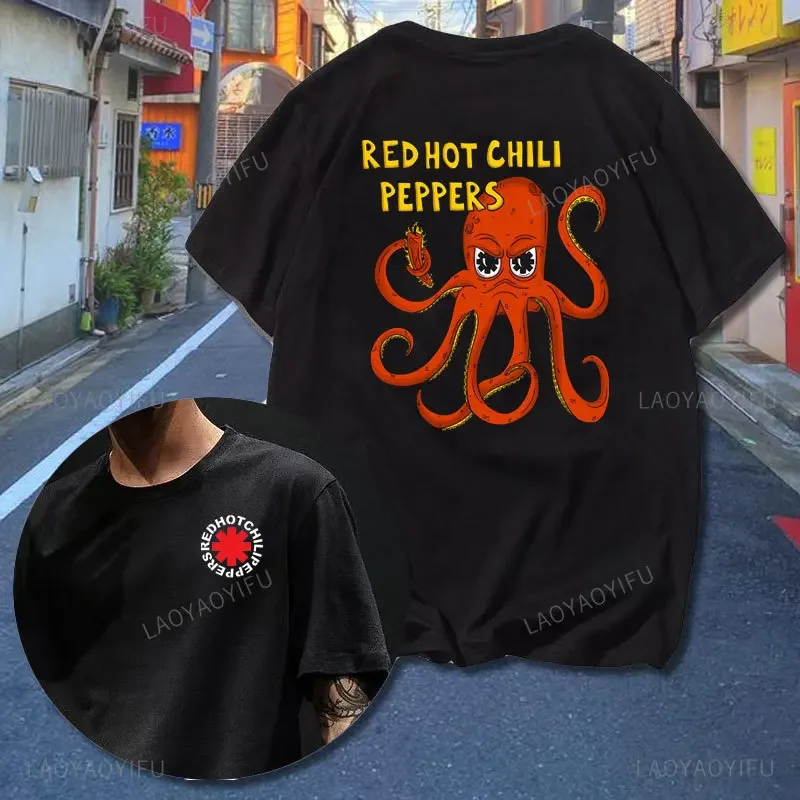 New Red Hot Chili 100%cotton T Shirt Amazing Tees Men Women Clothes Peppers Tour Double-sided Short Sleeve Casual Male T-shirt