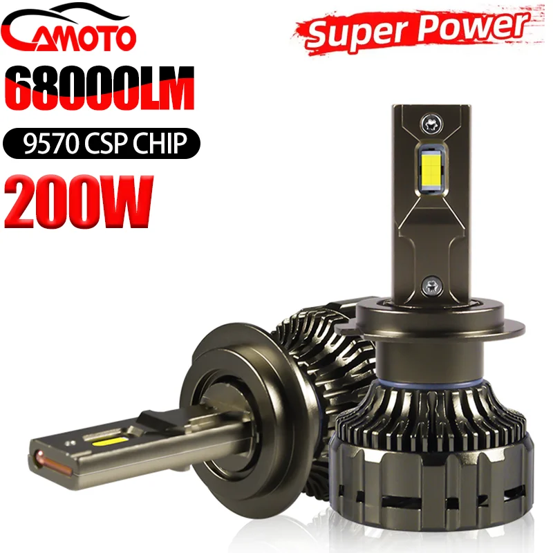 

2 шт. автомобильные фары H4 H7 LED H11 9005 HB3 9006 HB4 H1 Автоматическая лампа 200 Вт 68000LM Лампа 6000K 12 В Автомобильные светодиодные лампы для фар