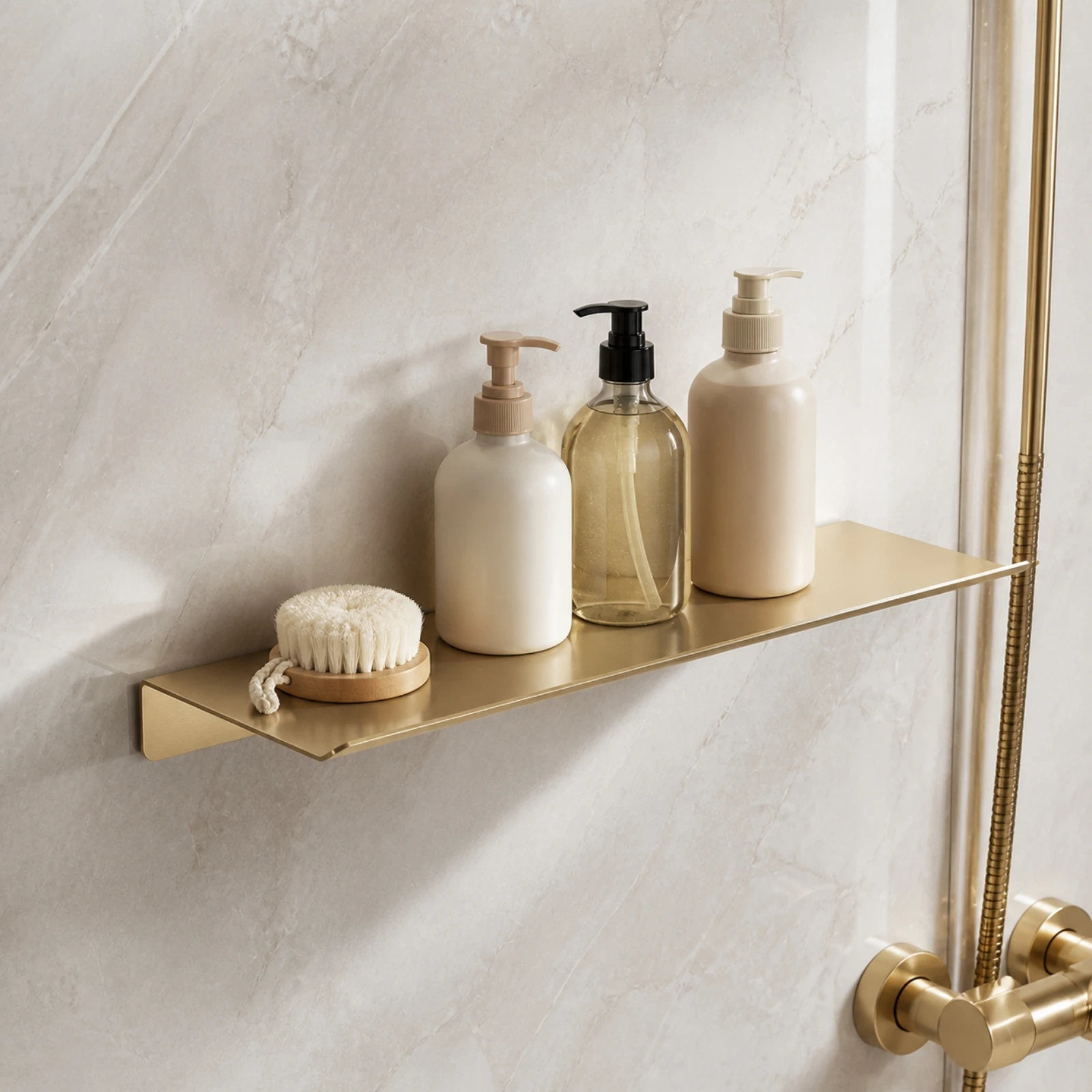 Wall-Mounted Bathroom Storage Shelf Space Saving Wall Mounted Storage Organizer Shelf Sturdy Decorative for Kitchen, Washroom