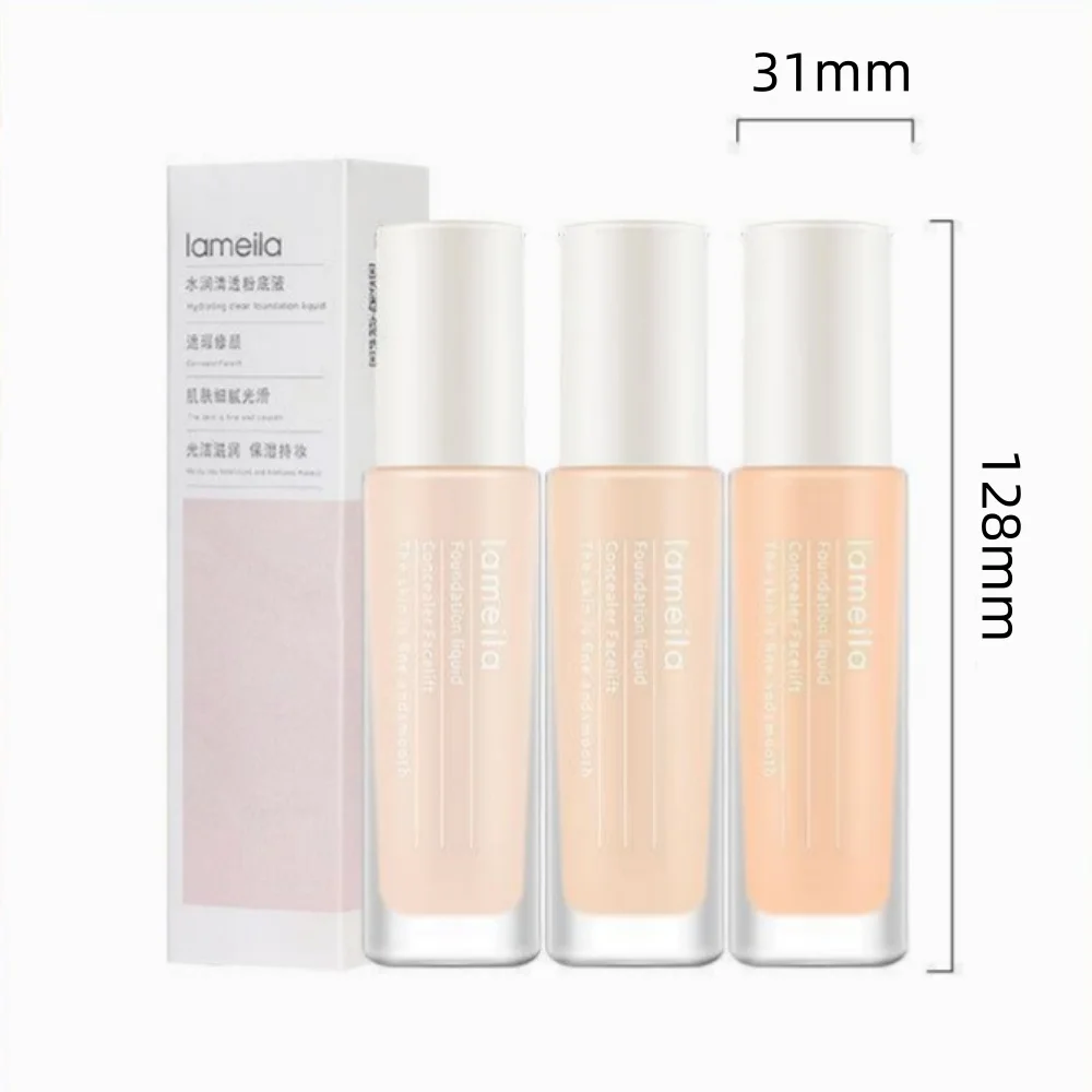 Fond de teint liquide transparent hydratant pour le visage, correcteur longue durée, contrôle de l'huile, blanchissant, maquillage pour femme, outil de beauté, 30ml