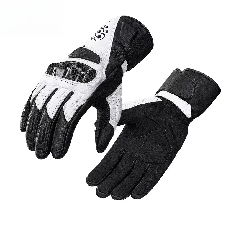 Retro Leather Motorcycle Riding Gloves Touchscreen Offroad Glove Anti-fall & Shock-absorbing Moto Glove Competitive gloves Shell