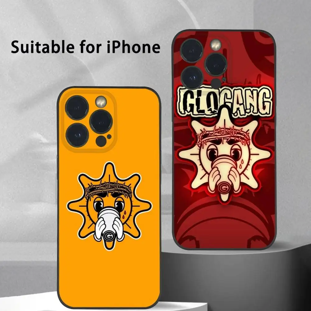 

G-Glo G-GangS C-Chief Keef Phone Case For iPhone 16 15 14 13 Pro Max Plus Mini Frosted Soft Shell Funda Shockproof Cases