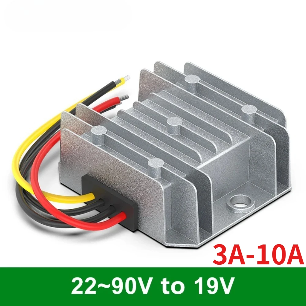 

Преобразователь постоянного тока 24В/48В/60В/72В в 19В 1А-10А, модуль понижающего преобразователя, встроенный инвертор, входное напряжение 22В-90В