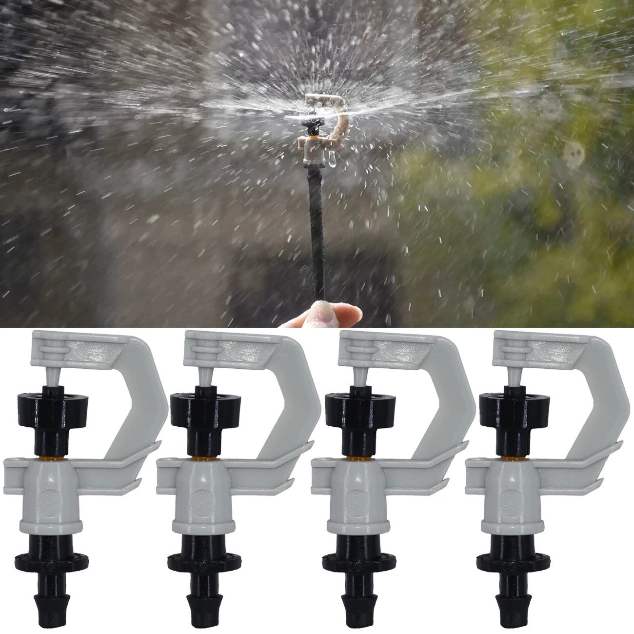 KESLA 5PCS Rotating Sprinkler 360 Degrees Micro Spinning Spayers Nozzles w/ Barb 4/7 Hose Garden Dirp Irrigation Watering System