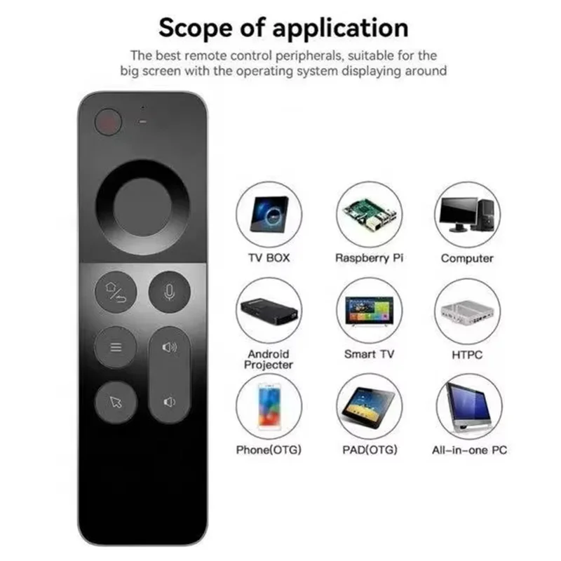 W3 2.4G ماوس هوائي لاسلكي للتحكم عن بعد لوحة مفاتيح صغيرة لـ Andro TV BOX Windows Mac OS Linux Gyroscope Voice