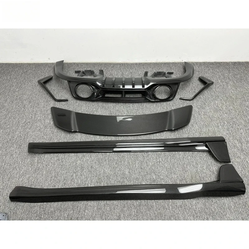 Premium Car Accsori Tehart Style Dry Partial Carbon Fiber Body Kit With Front Bumper Rear Diffuser Spoiler  Durle