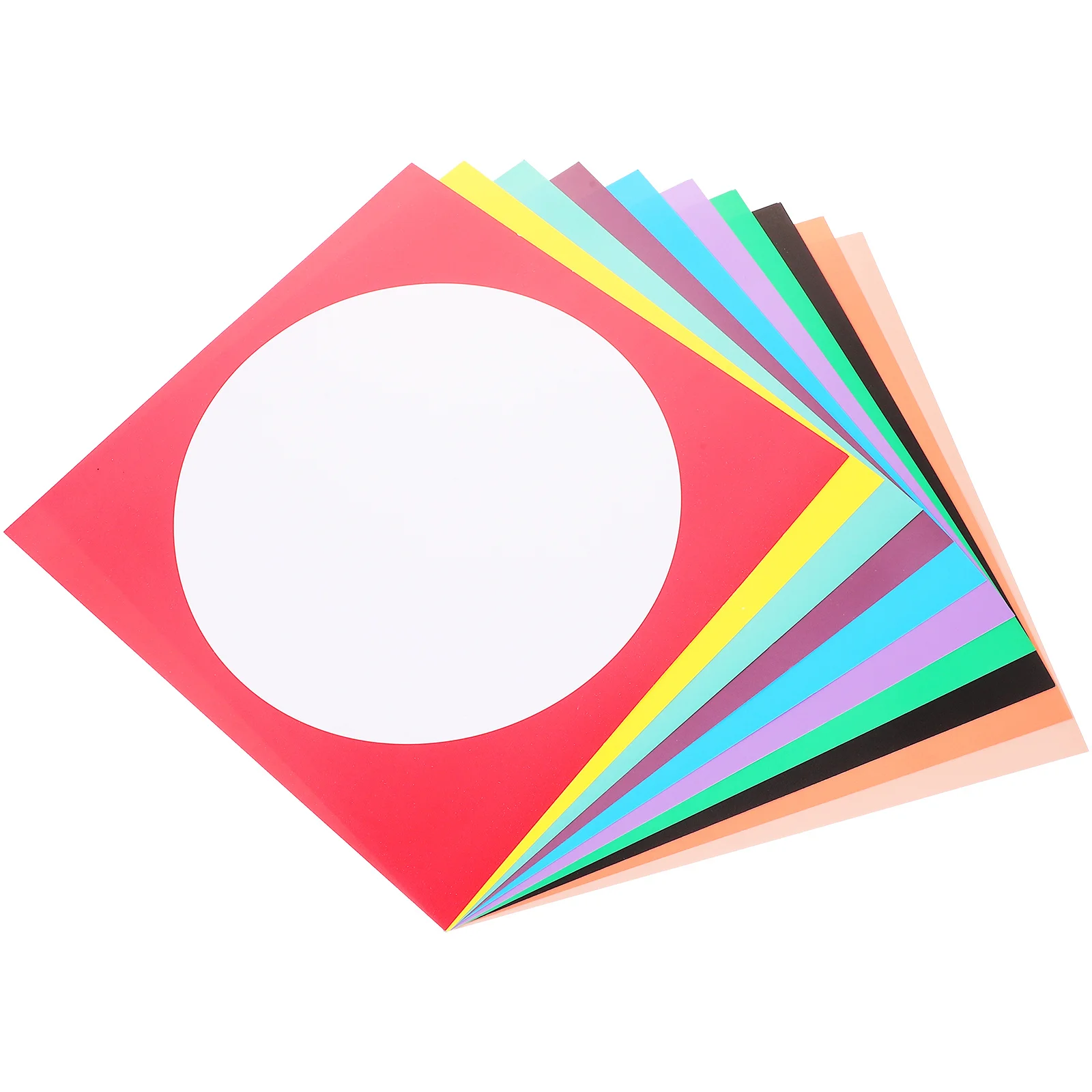 10 قطعة مربع خارجي دائرة داخلية بطاقات سميكة ورقة لرسم الخط رسم مشاريع فنية ذاتية الصنع ورق مستدير فارغ