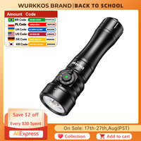Wurkkos DL08 Powerful 3600lm Flashlight 21700 Rechargeable Diving Light with Rotary Magnetic Switch 6500K Underwater Torch IP68