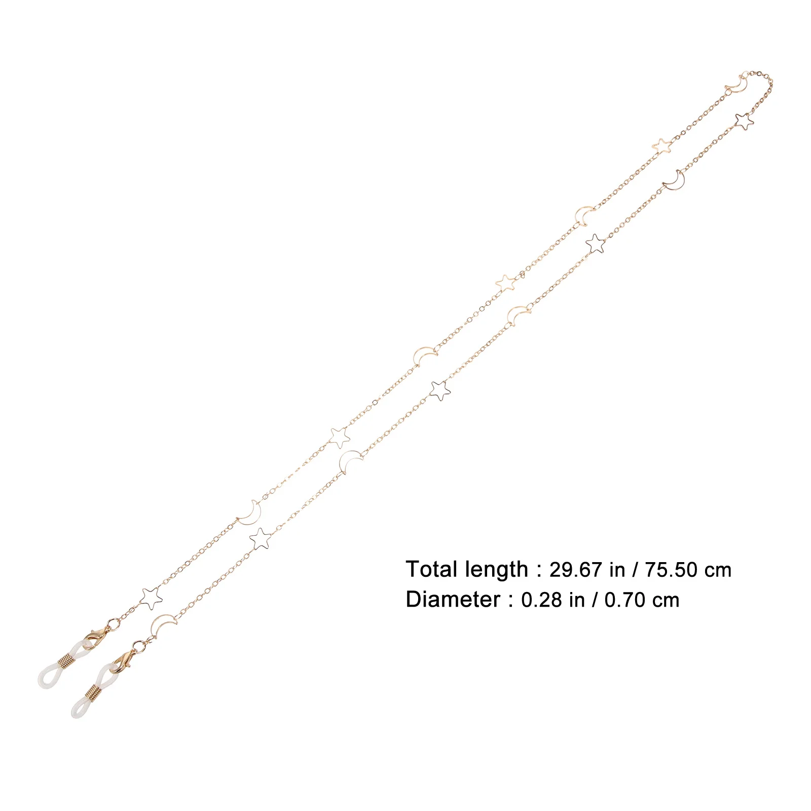 

Star Chain Copper Lightweight Sturdy Eyeglass Chain for Women Anti-Drop Glasses Neck Holder Eyeglasses Strap