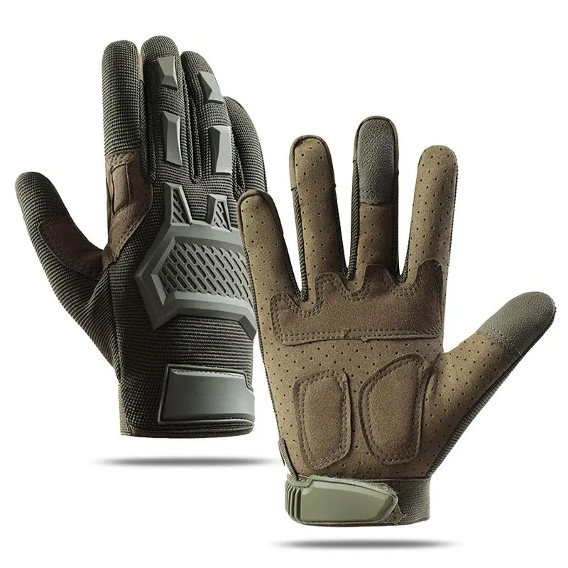 

Men's Full-Finger Cycling Gloves-for Motorcycle Electric Bike & Combat Anti-Slip Touch Screen-Compatible Suitable for Hiking